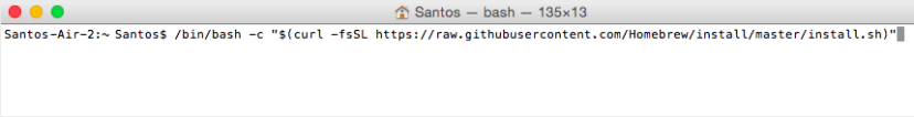 Установка Homebrew в терминале Mac OS