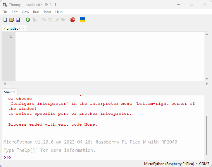 Прошивка MicroPython для платы Raspberry Pi Pico