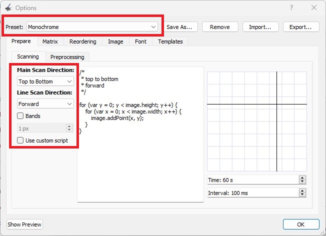 Отображение растровых изображений на OLED -- экспорт конвертации