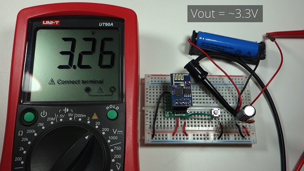 Мультиметр показывает 3.3 В на выходе LDO-регулятора
