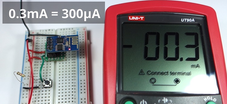 Измерение тока в режиме глубокого сна ESP8266