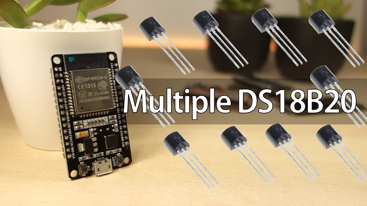 ESP32 с несколькими датчиками температуры DS18B20 в Arduino IDE