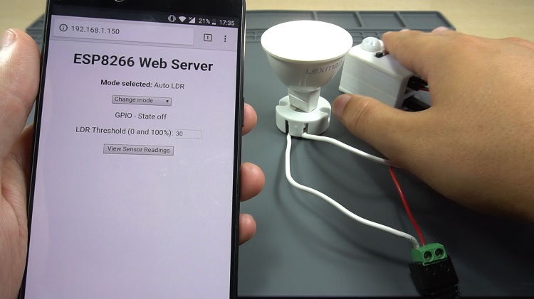 Мультисенсорный шилд — режим Auto LDR