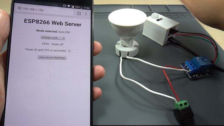 Мультисенсорный шилд — режим Auto PIR