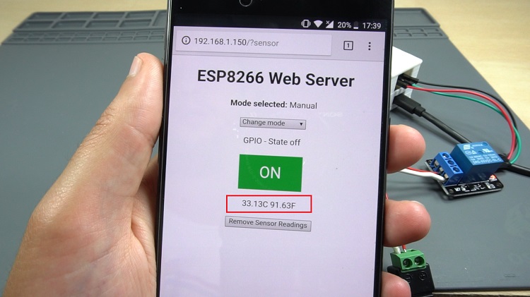 Показания датчиков мультисенсорного шилда