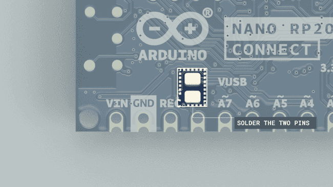 Пайка контактных площадок VUSB