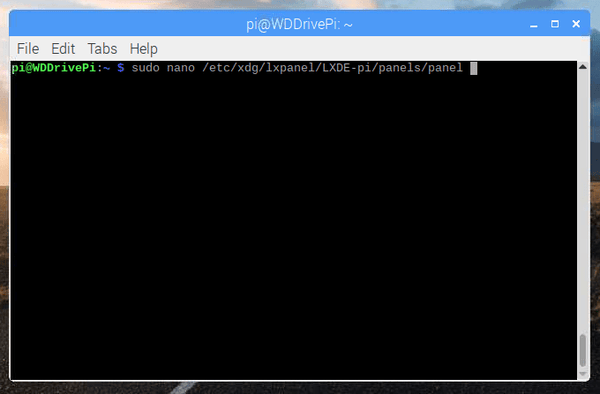 Редактирование меню с помощью nano
