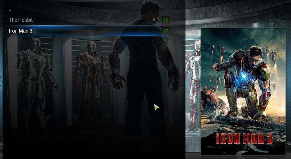 Воспроизведение фильма в RaspBMC