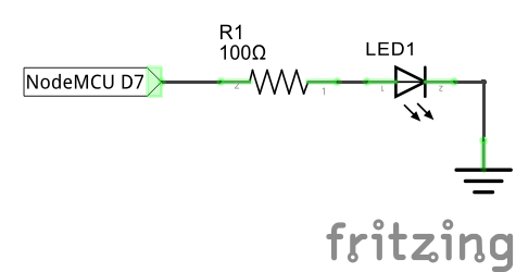 Подключение светодиода к NodeMCU