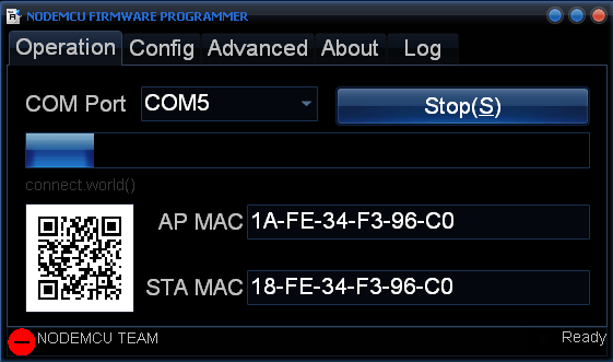 NodeMCU flasher зависает