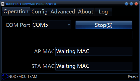NodeMCU flasher — ничего не происходит