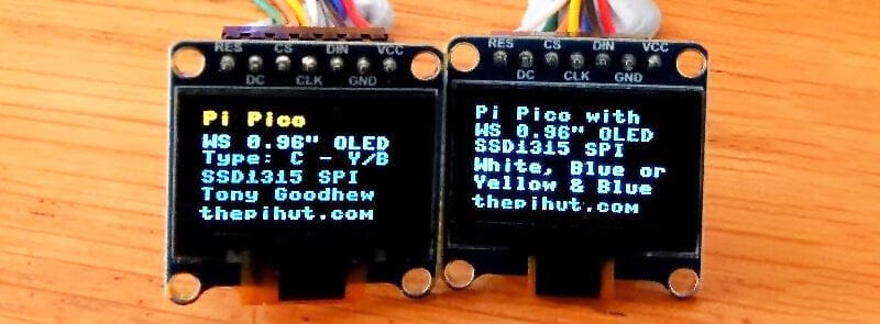 Пример работы OLED-дисплея с Pico по SPI (MicroPython)