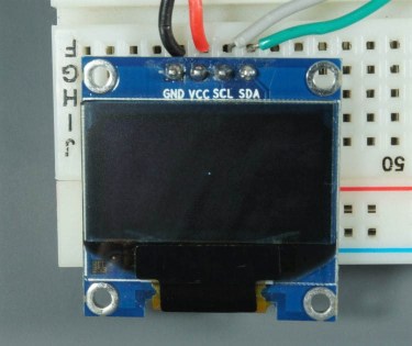 OLED-дисплей ESP32 с нарисованным пикселем