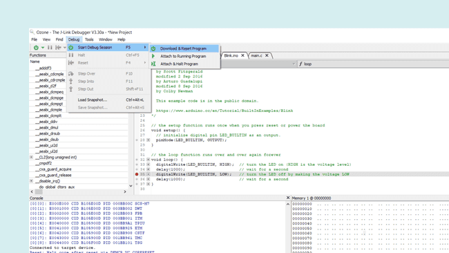 Начало отладки в Ozone