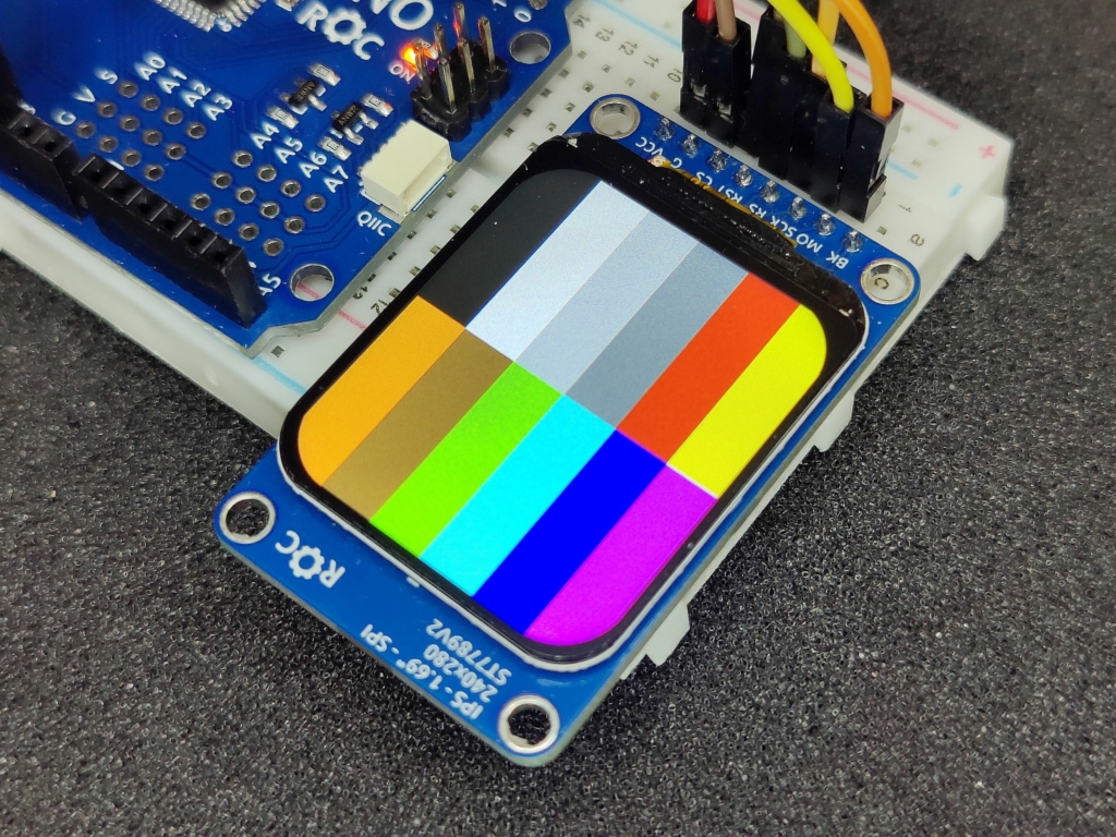 Палитра 12 цветов на IPS-дисплее с Arduino