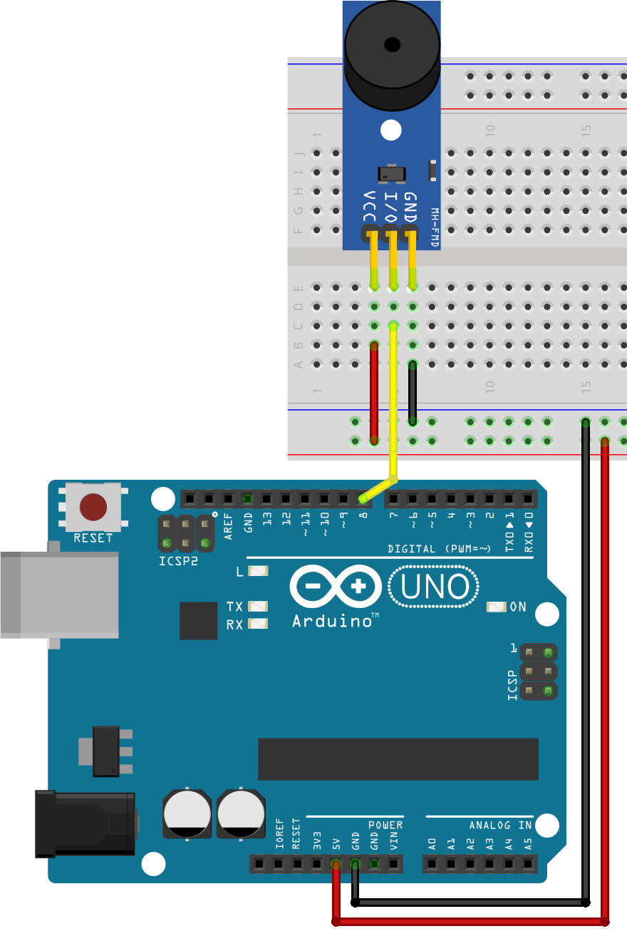 Подключение пассивного зуммера к Arduino