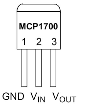 Распиновка MCP1700-3302E — GND, Vin, Vout