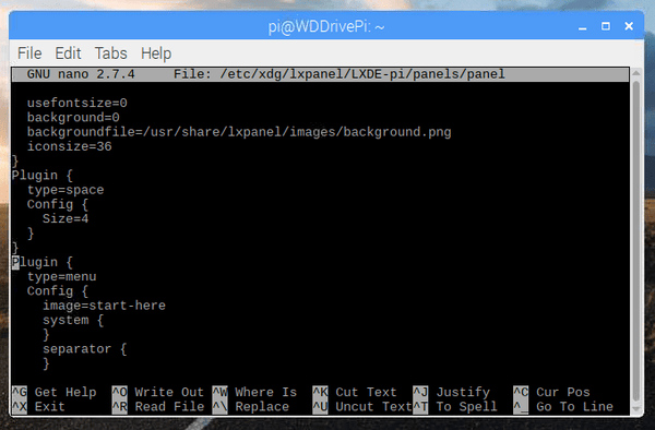Поиск нужной части конфигурационного файла