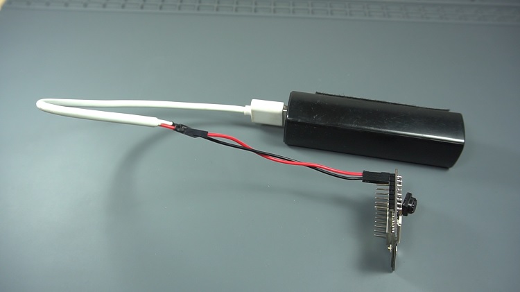 ESP32-CAM запитанная от повербанка