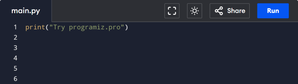 Онлайн-редактор Python