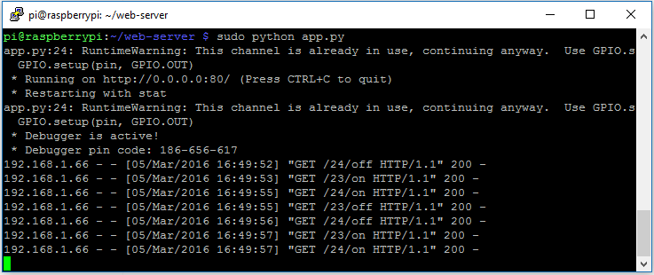 Запуск веб-сервера Python