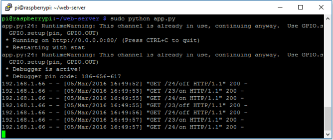 Запуск веб-сервера Python Flask на Raspberry Pi