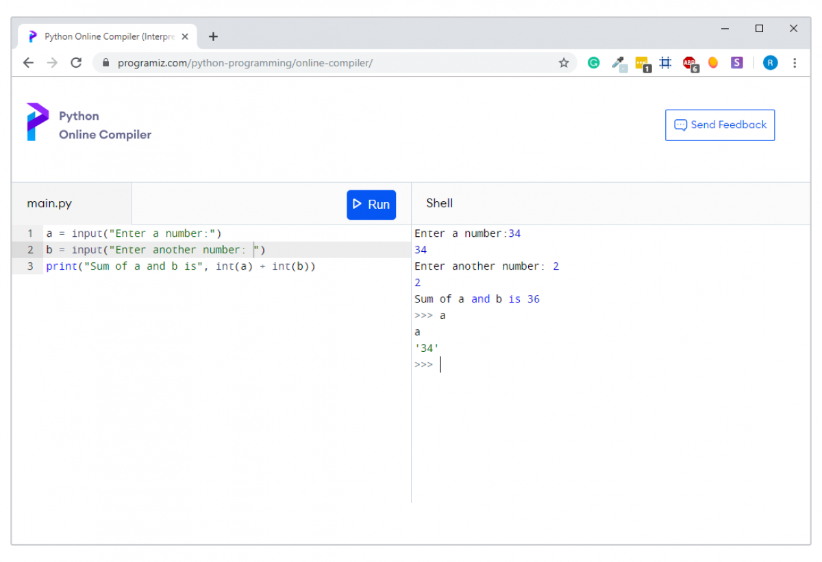 Онлайн-компилятор Python