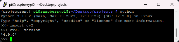 Импорт OpenCV 2 в Python3 — проверка версии при установке через pip