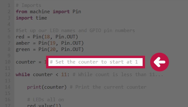 Комментарии в MicroPython коде
