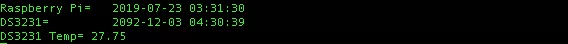 Результат с измененным временем DS3231