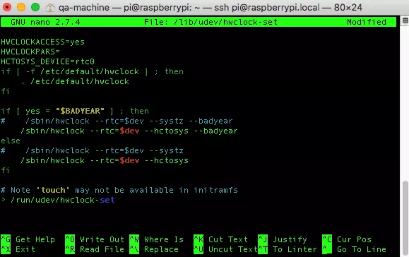 Редактирование hwclock-set — часть 2