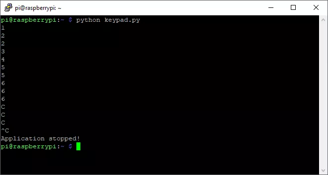 Результат работы простого примера кода