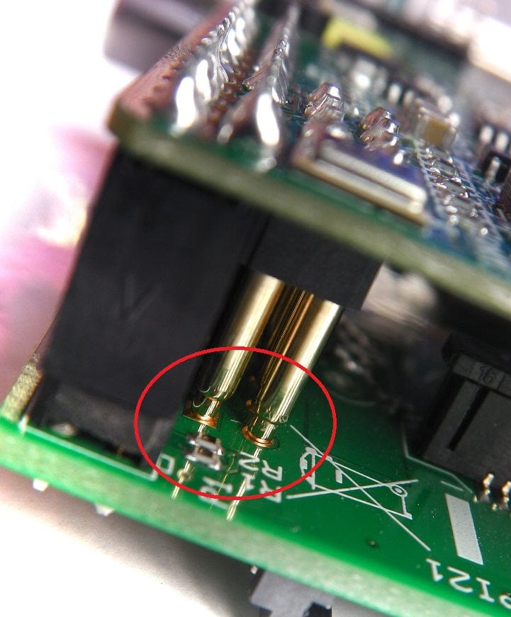 Wolfson Audio Card — контактные выводы крупным планом