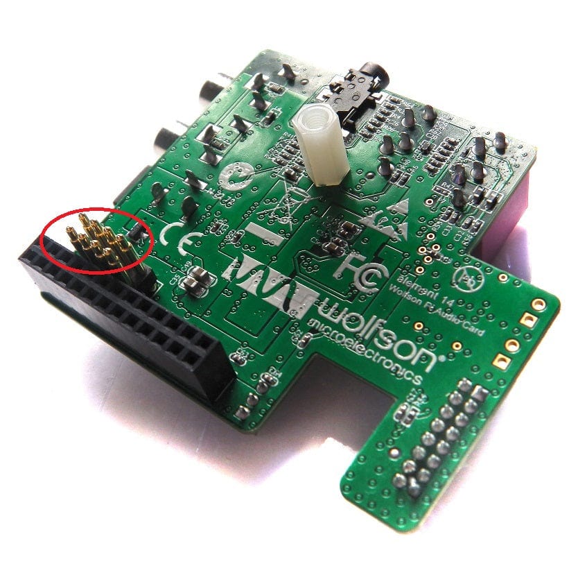 Wolfson Audio Card — дополнительные контактные выводы