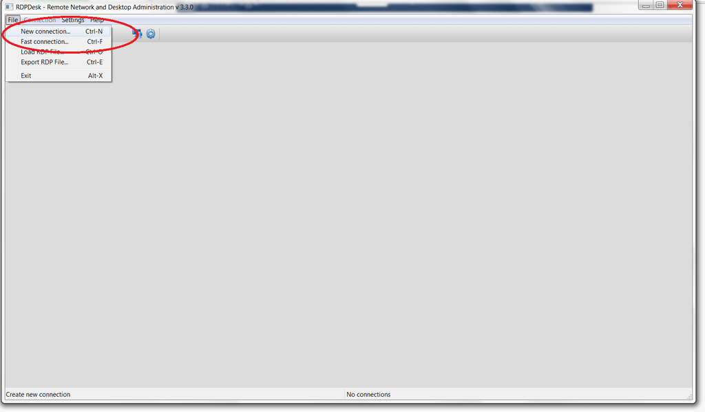 Настройка нового подключения в RDPDesk