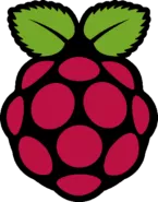Логотип Raspberry Pi при загрузке