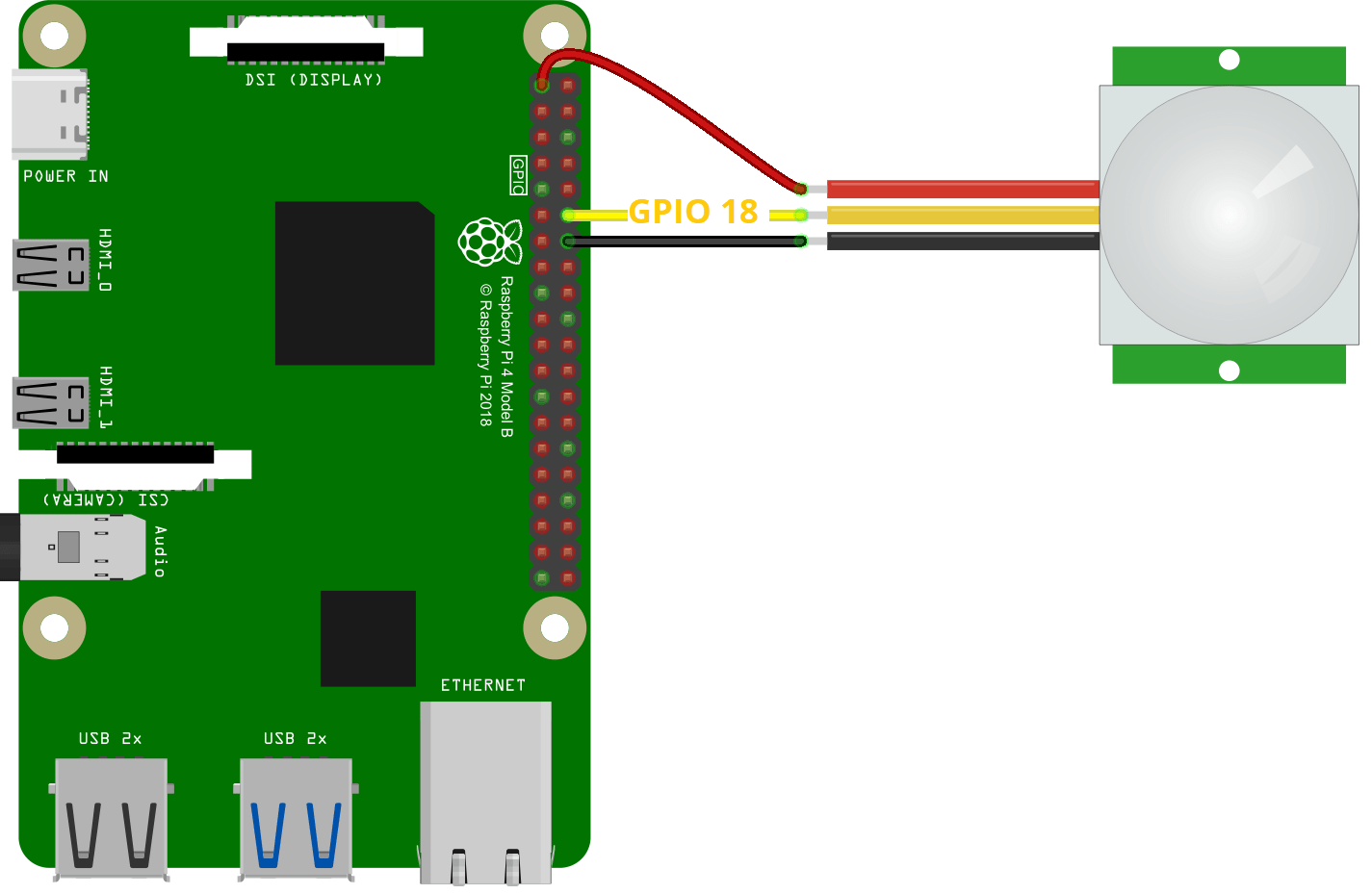 Подключение PIR-датчика движения к Raspberry Pi