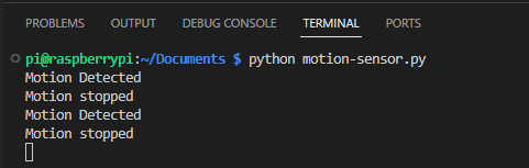 Raspberry Pi с PIR-датчиком движения — тестирование в командной оболочке