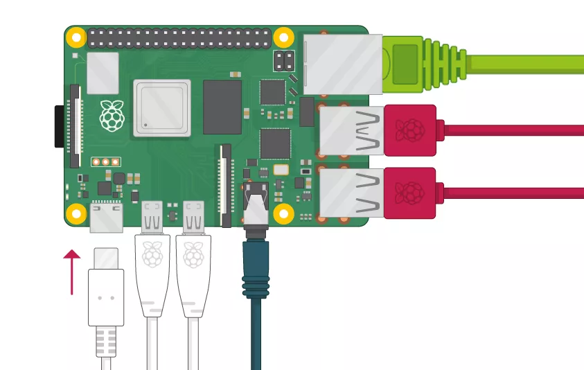 Подключение питания Raspberry Pi