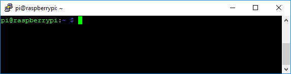 Окно терминала Raspberry Pi