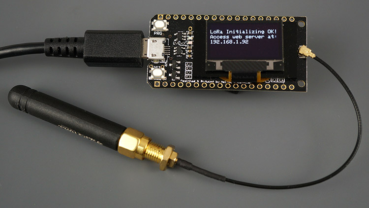 TTGO LoRa32 SX1276 OLED board ESP32 Receiver Circuit Schematic web server