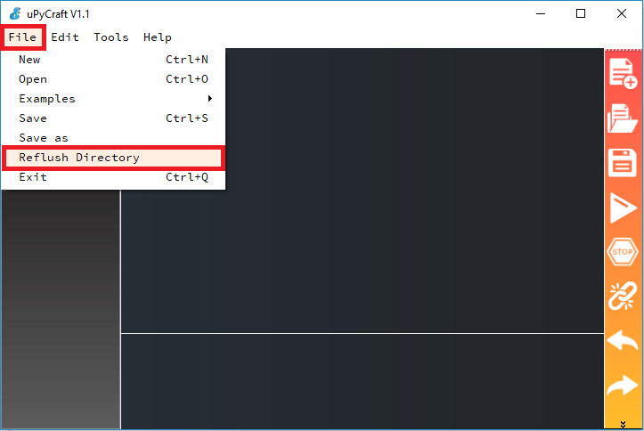 Обновление каталога в uPyCraft IDE