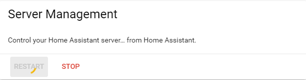 Перезапуск Home Assistant