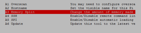 Advanced options в raspi-config