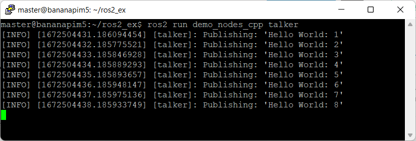 ROS2 узел talker
