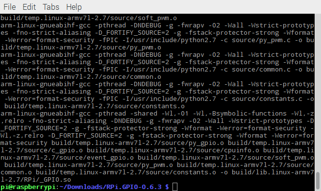 Установка RPi.GPIO