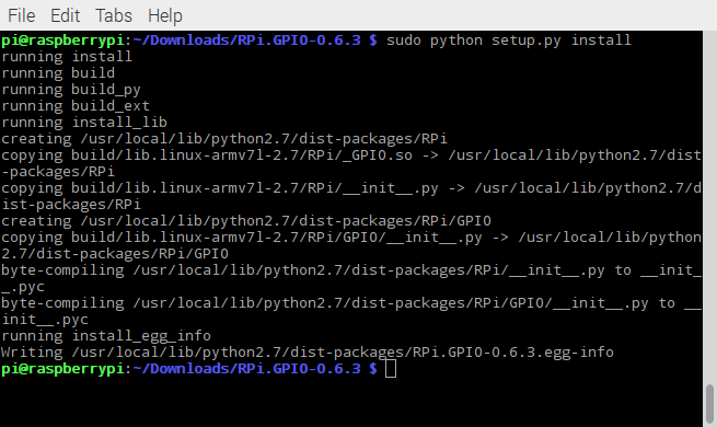 Установка RPi.GPIO