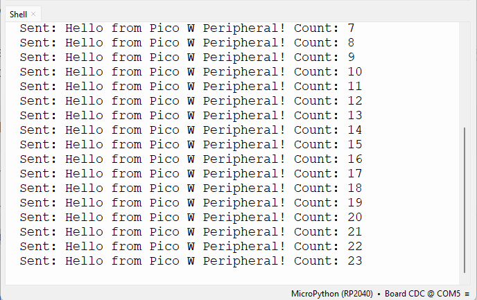 RPi Pico отправляет Bluetooth-сообщение на Raspberry Pi