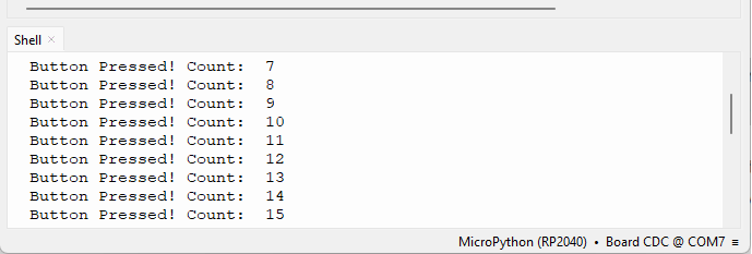 RPi Pico устранение дребезга кнопки с таймером