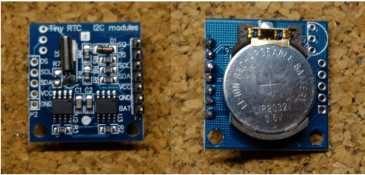 Модуль RTC DS1307 - вид спереди и сзади